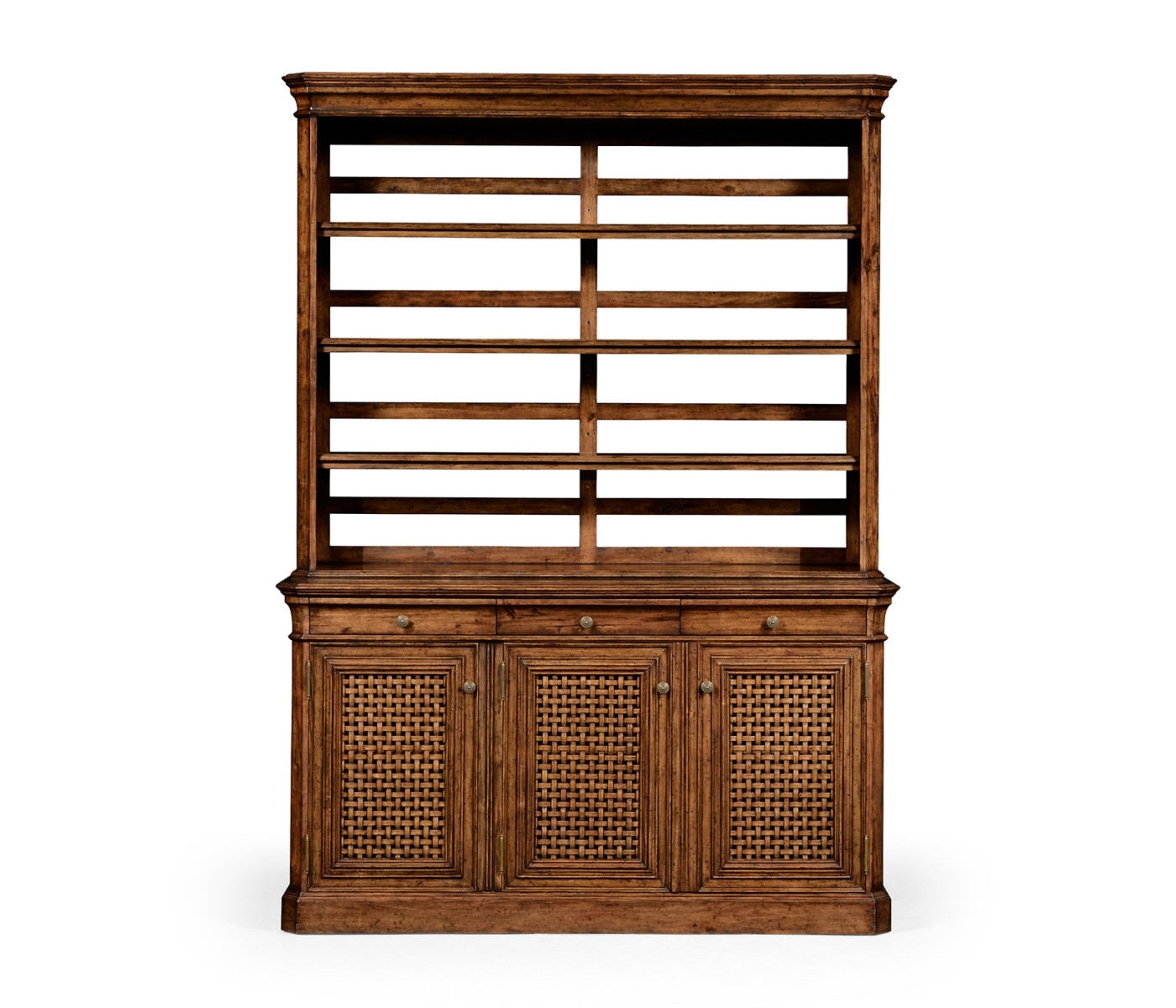 Dresser on base with lattice doors