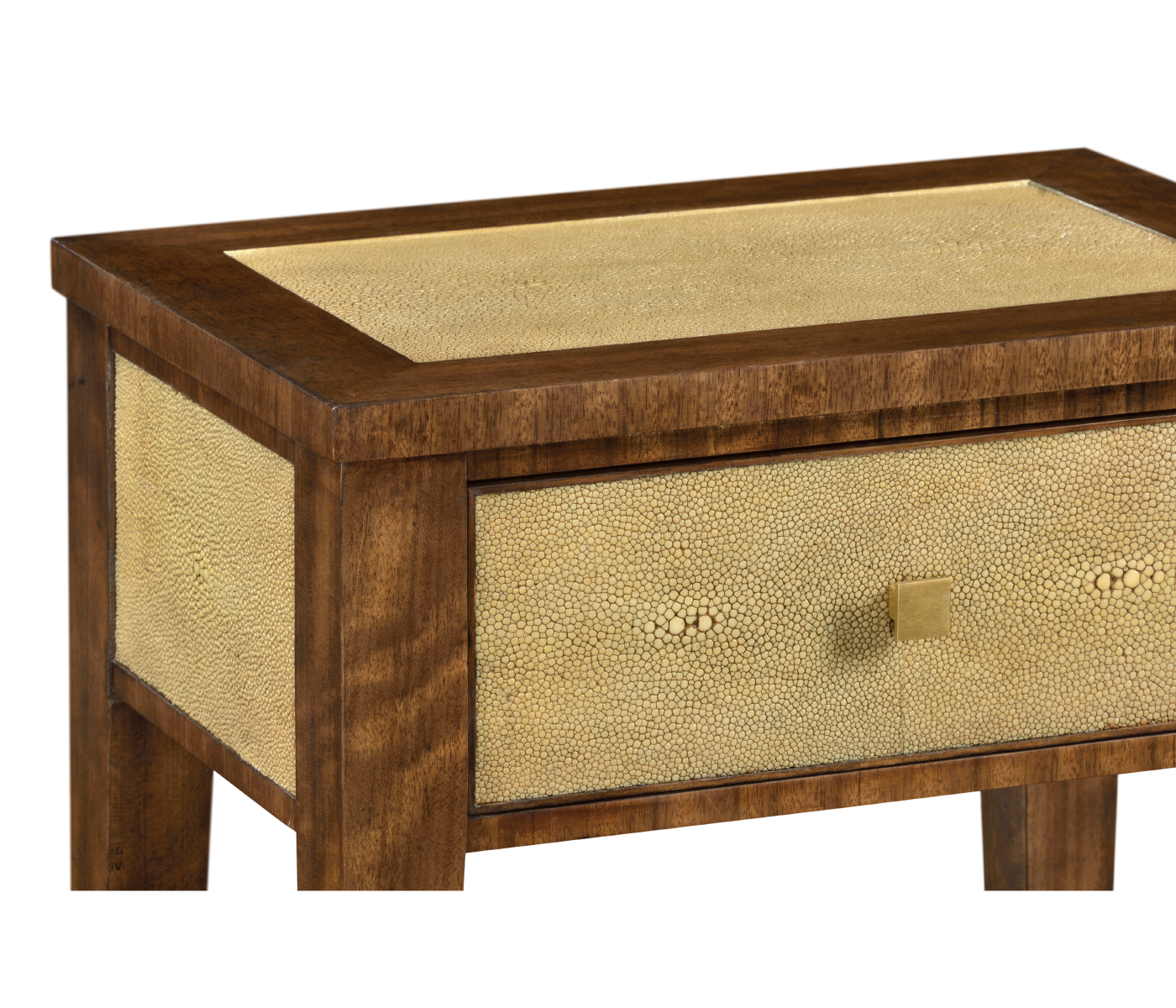 Ivory Shagreen Rectangular Lamp Table