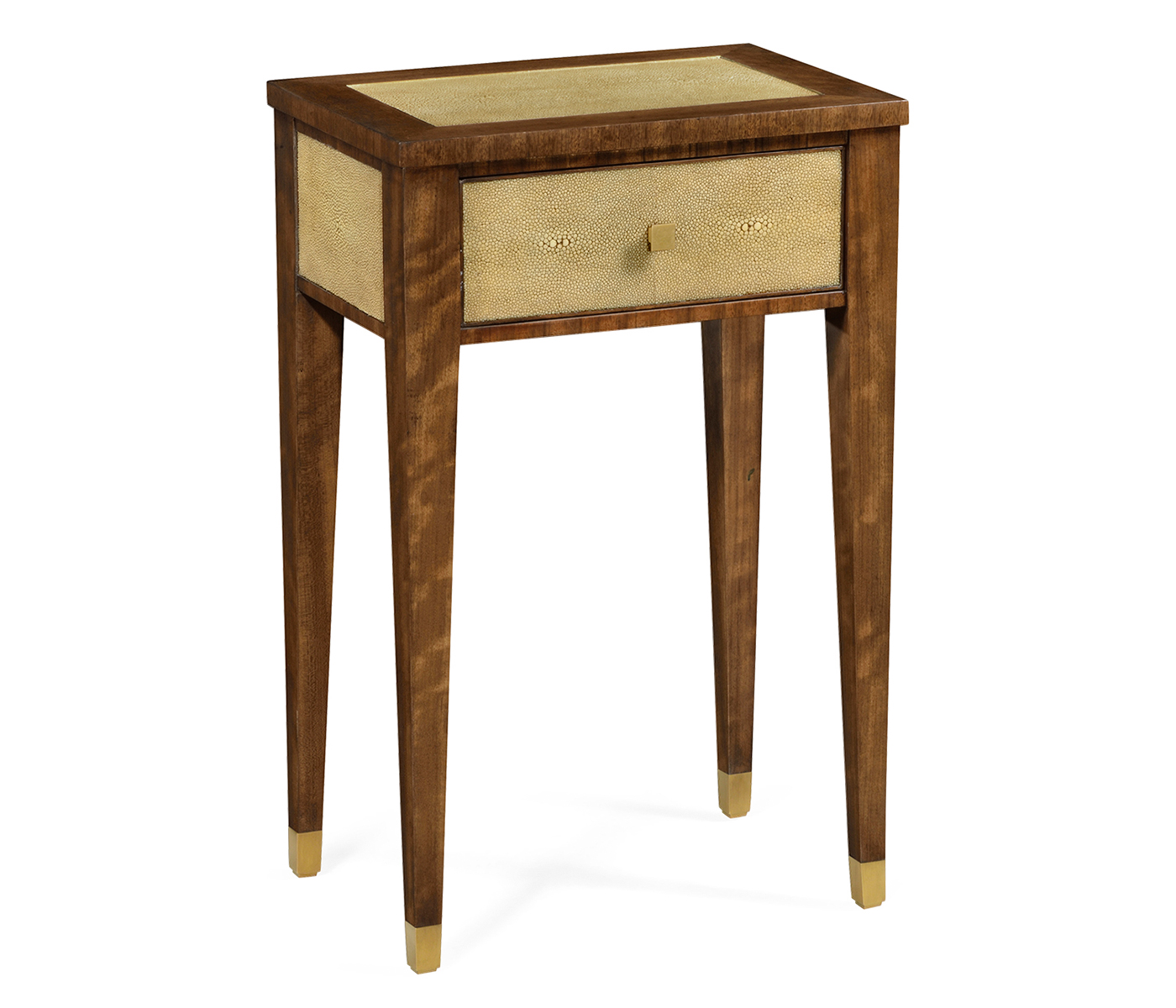 Ivory Shagreen Rectangular Lamp Table