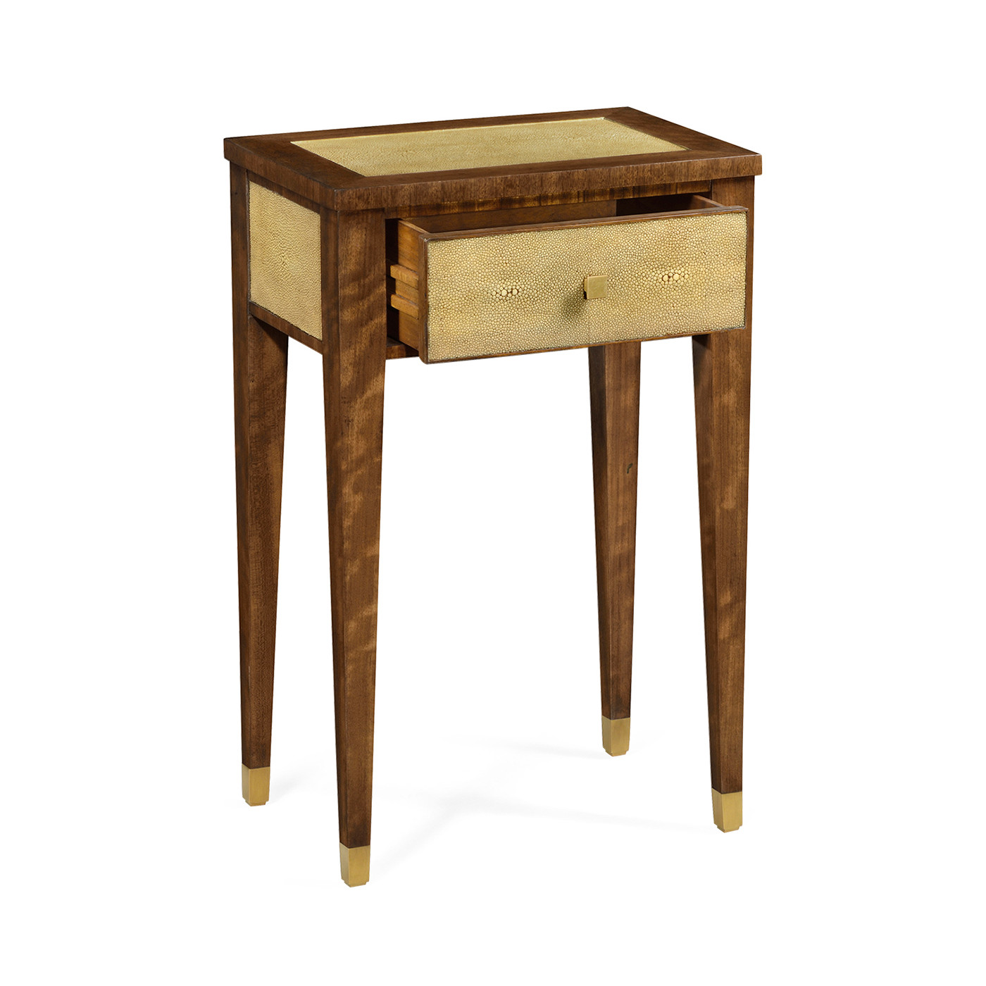 Ivory Shagreen Rectangular Lamp Table