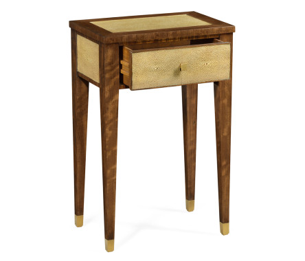 Ivory Shagreen Rectangular Lamp Table