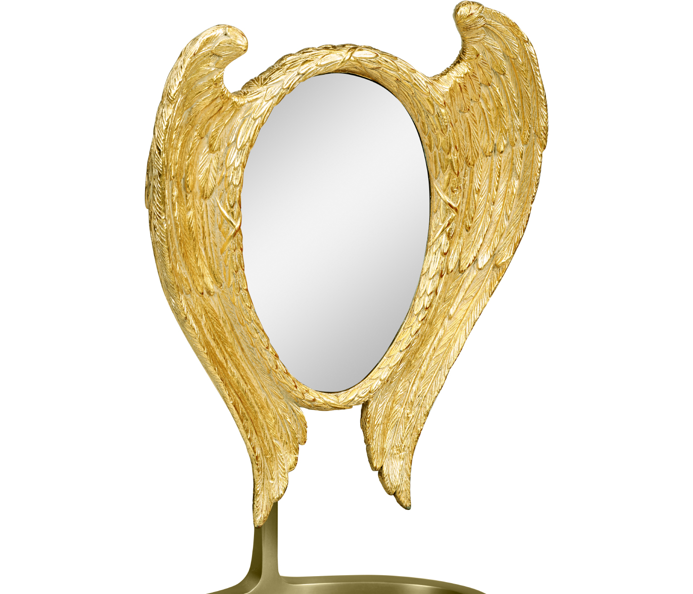 Classical Gilded Winged Macassar Ebony High Lustre Dressing Mirror with Drawer