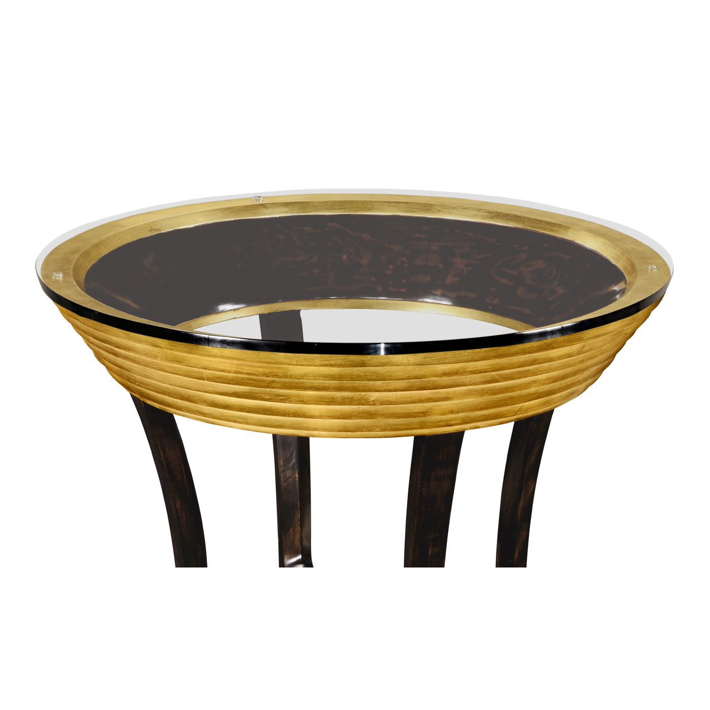 Stepped Gilded Circular Side Table