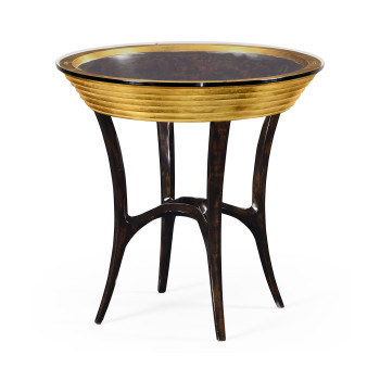 Stepped Gilded Circular Side Table