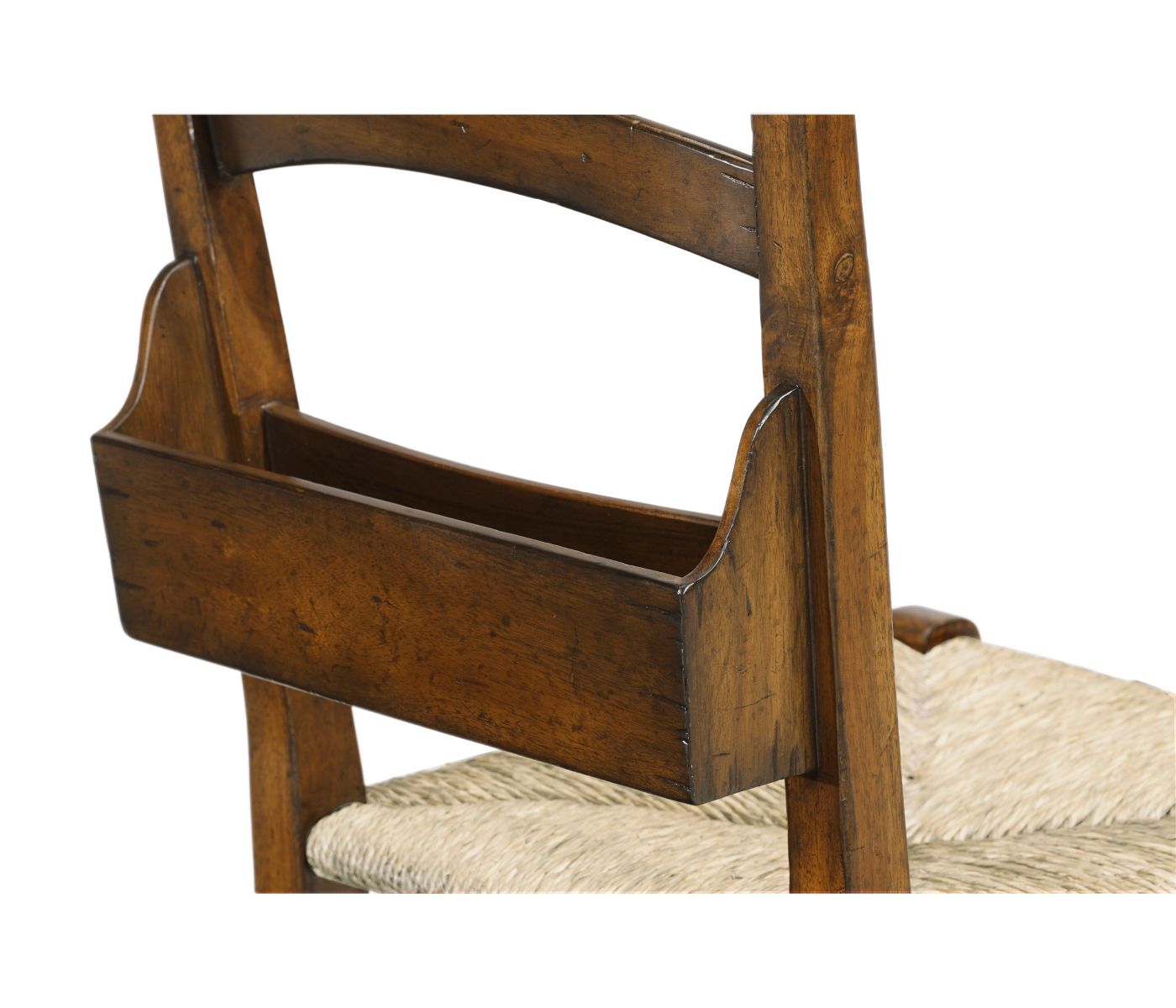 Rustic Walnut Church Dining Side Chair