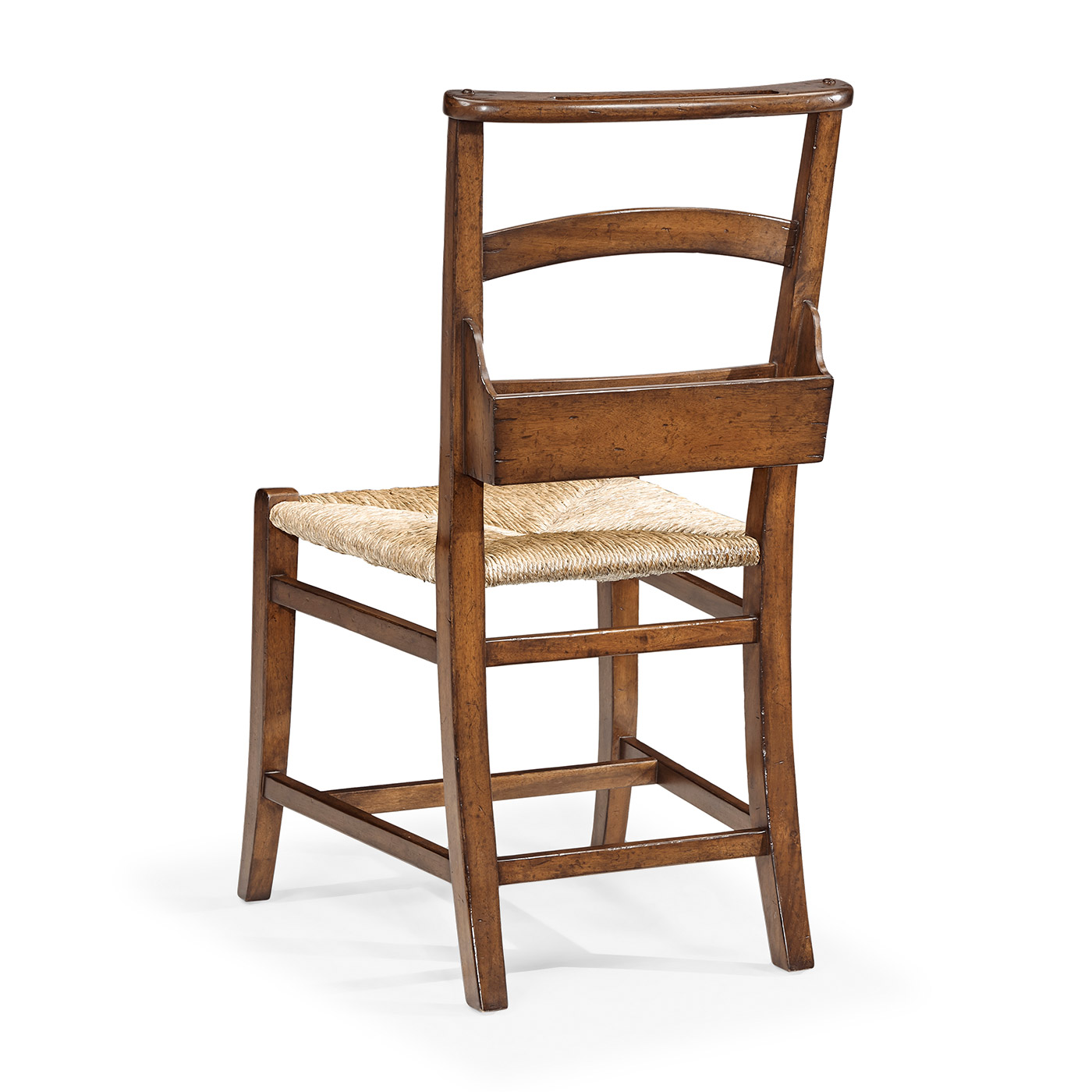 Rustic Walnut Church Dining Side Chair