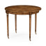Walnut flip-top demilune breakfast table