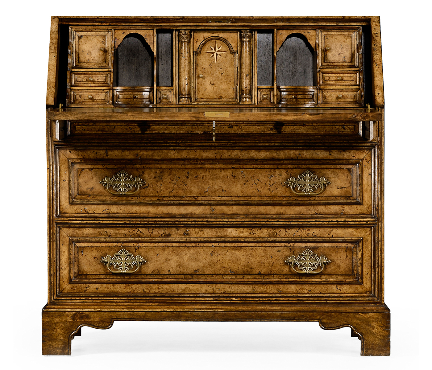 Queen Anne Pollard Bureau Cabinet (Base)