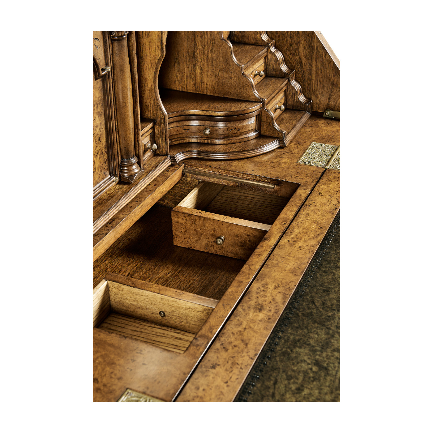 Queen Anne Pollard Bureau Cabinet (Base)