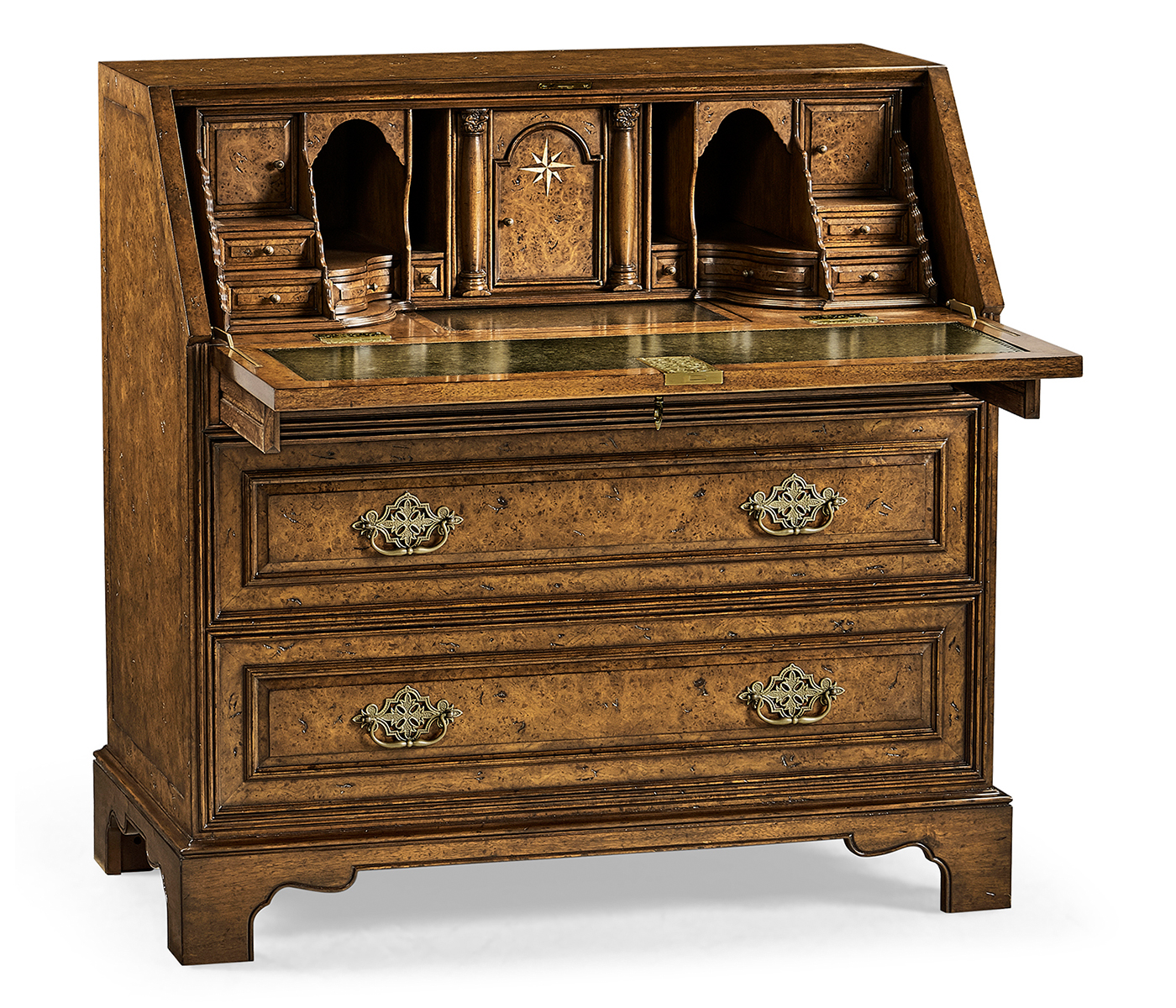 Queen Anne Pollard Bureau Cabinet (Base)