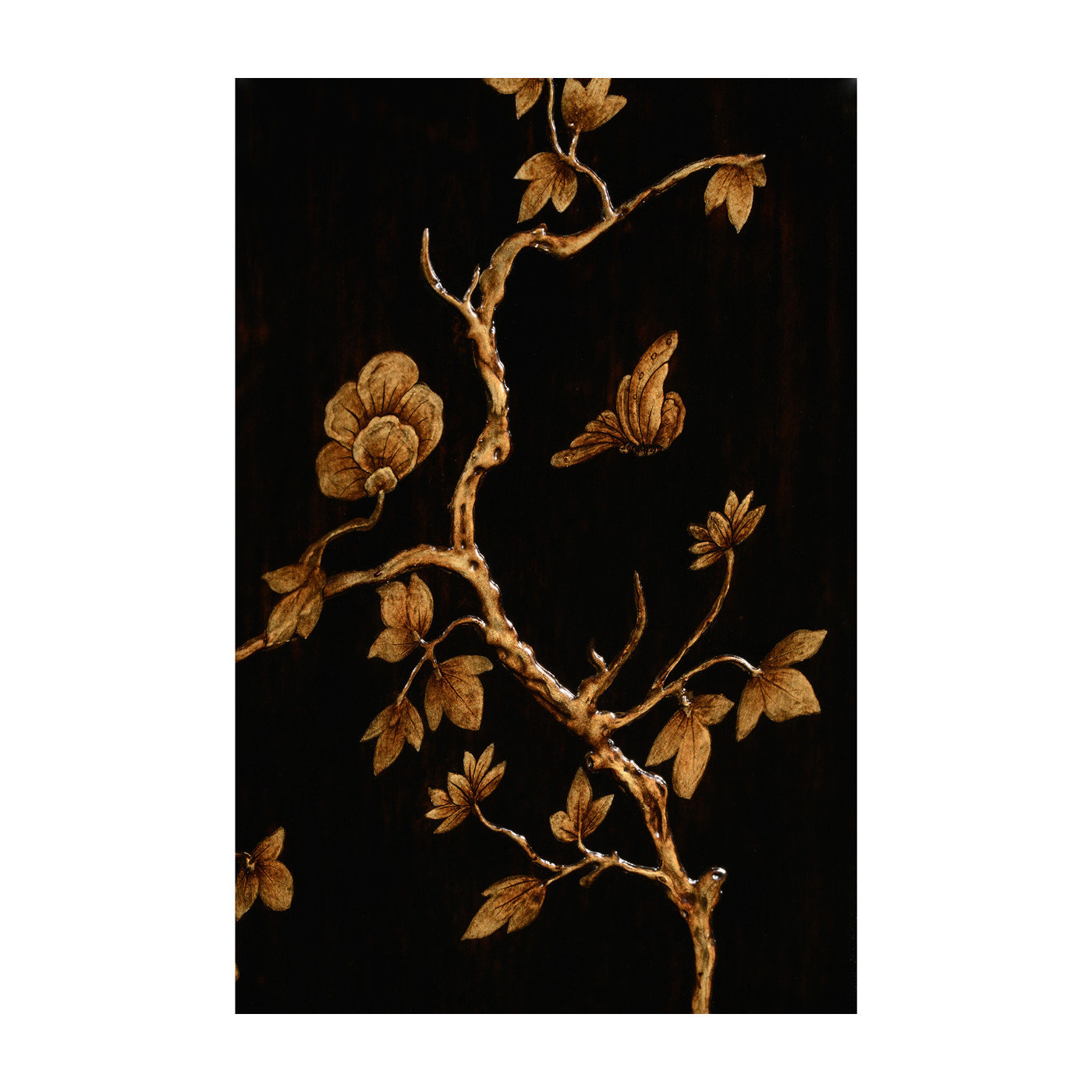 Queen Anne Walnut Bureau with Chinoiserie Interior & Panelled Doors