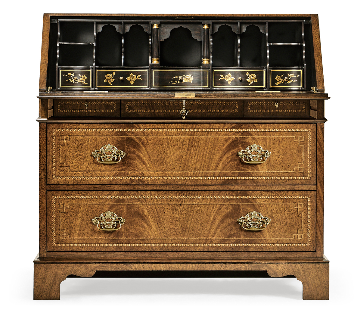 Queen Anne Fall Front Walnut Bureau