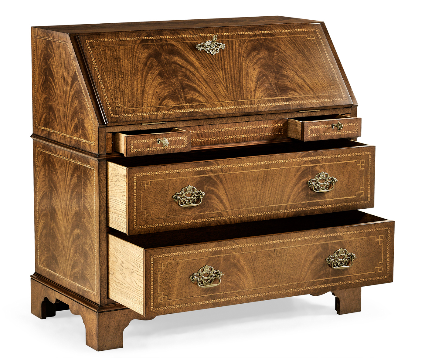Queen Anne Fall Front Walnut Bureau