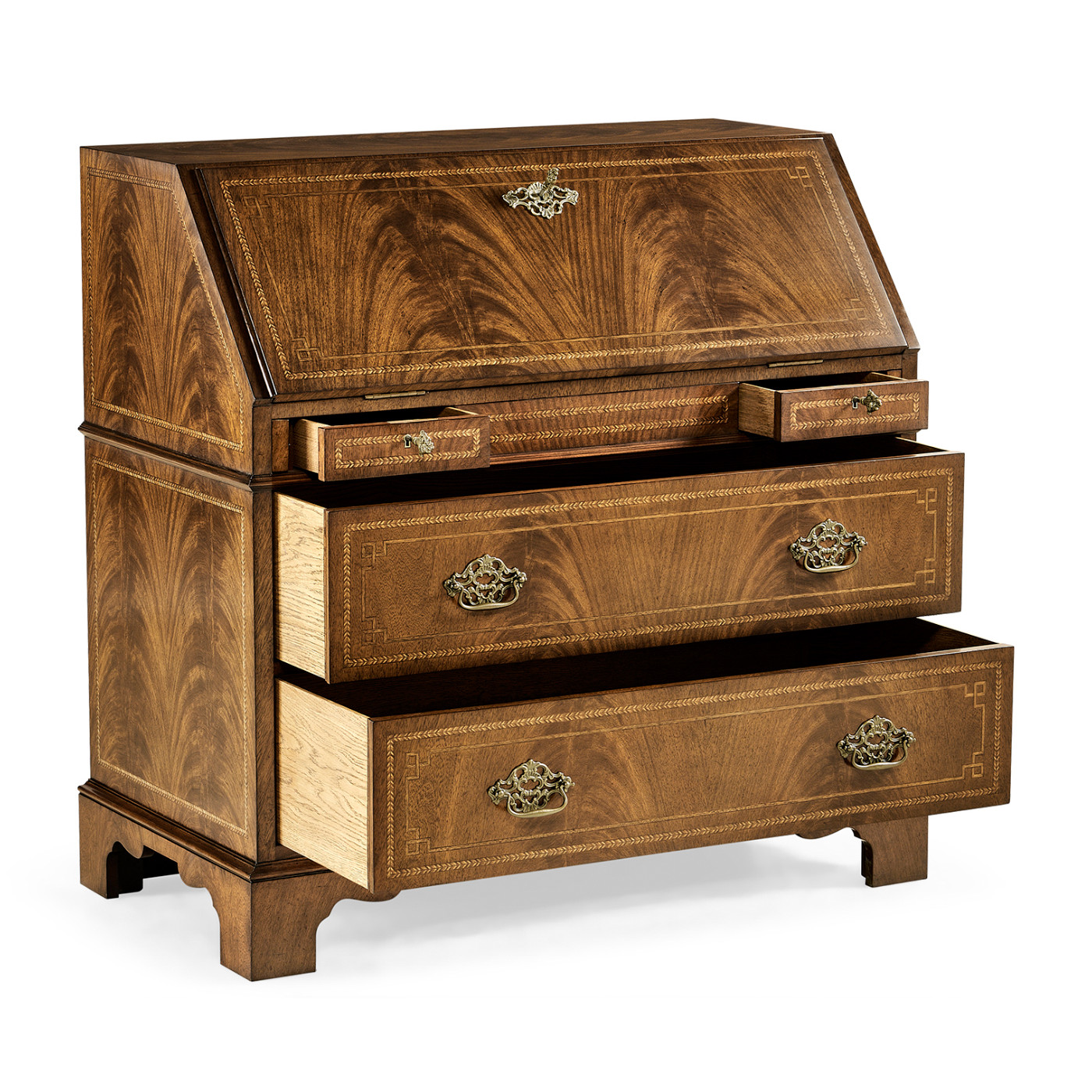 Queen Anne Fall Front Walnut Bureau