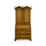 Queen Anne Pollard Veneer Bureau Cabinet (Wooden Doors)