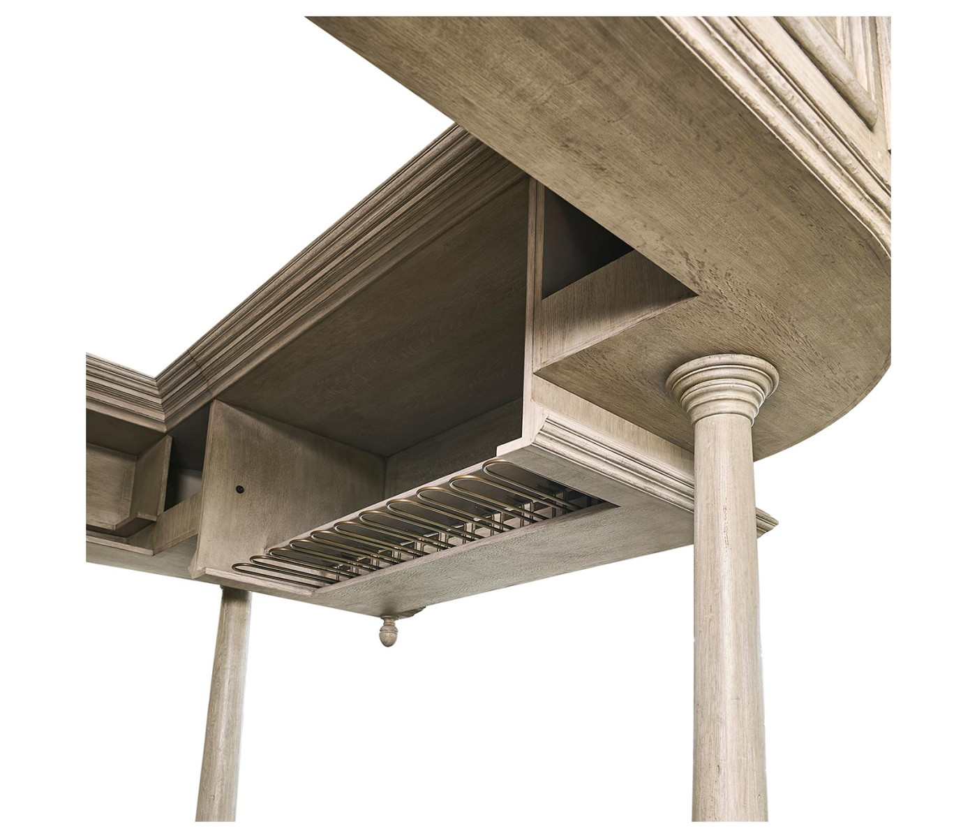 Complete Linenfold Grey Oak Home Bar