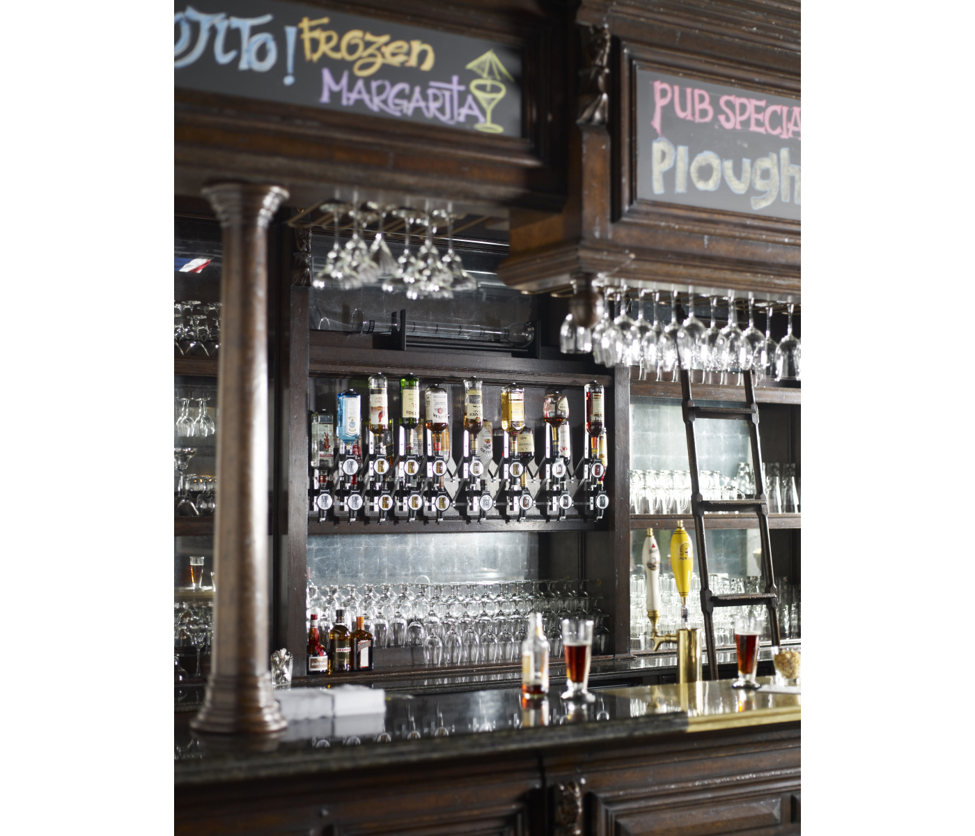 Complete Linenfold Dark Oak Home Bar