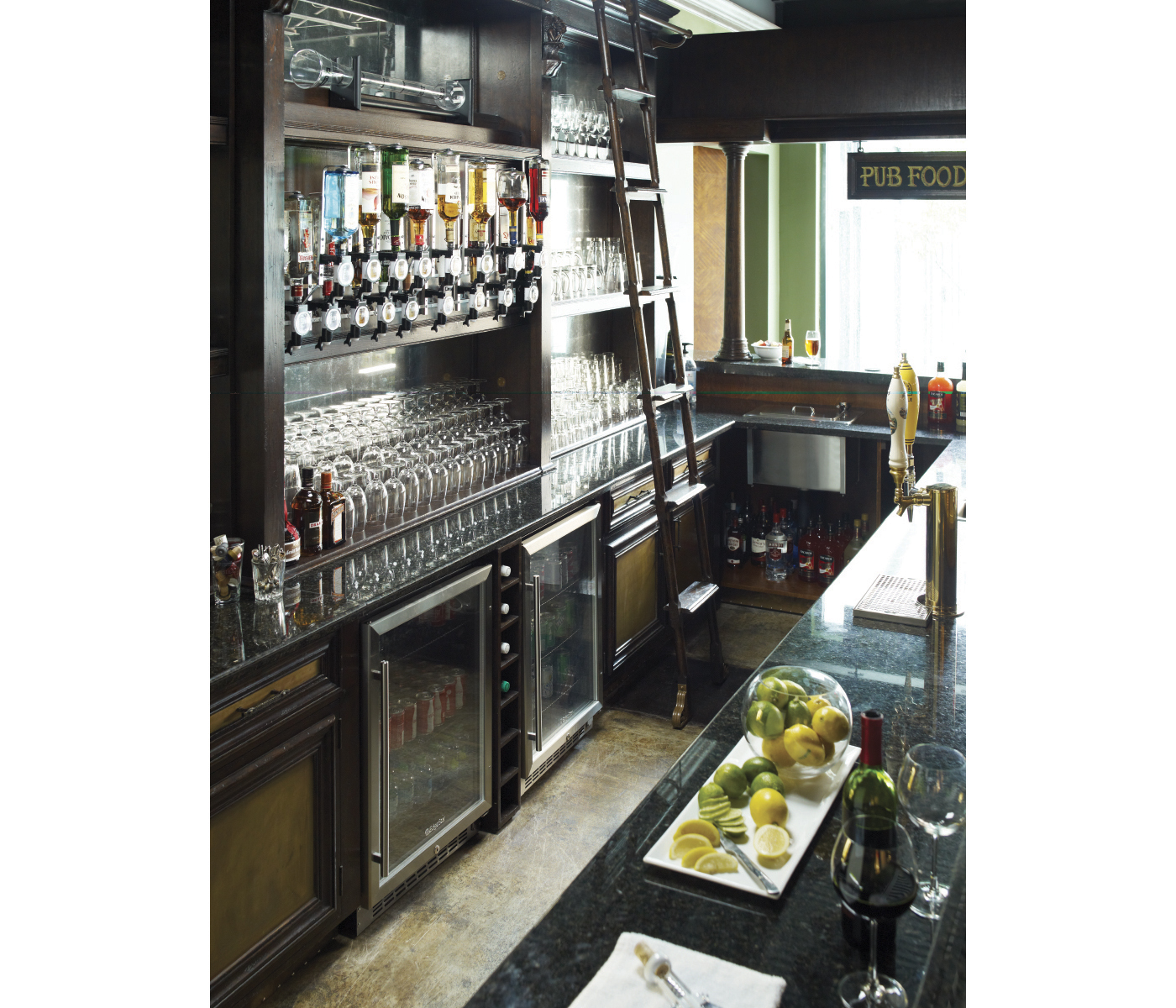 Complete Linenfold Dark Oak Home Bar
