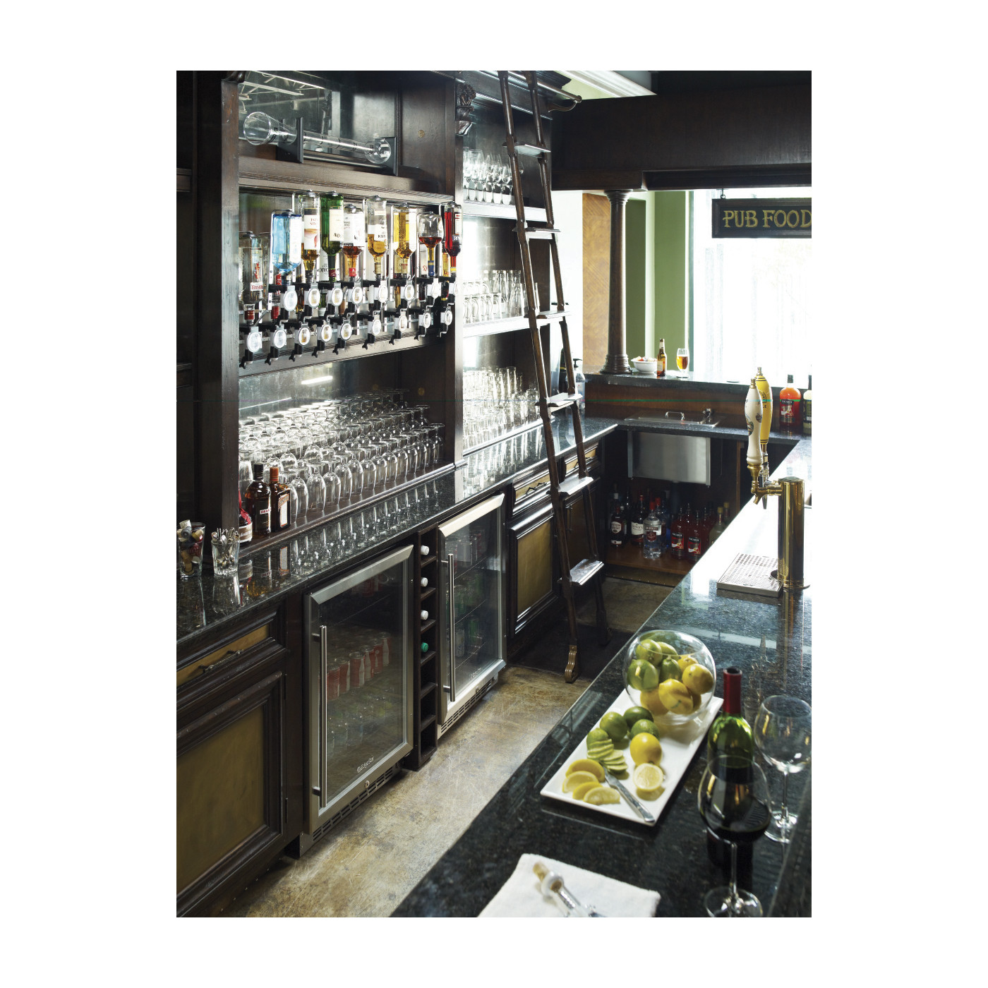 Complete Linenfold Dark Oak Home Bar