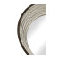 Contemporary Circular Silver Espresso Recessed Mirror