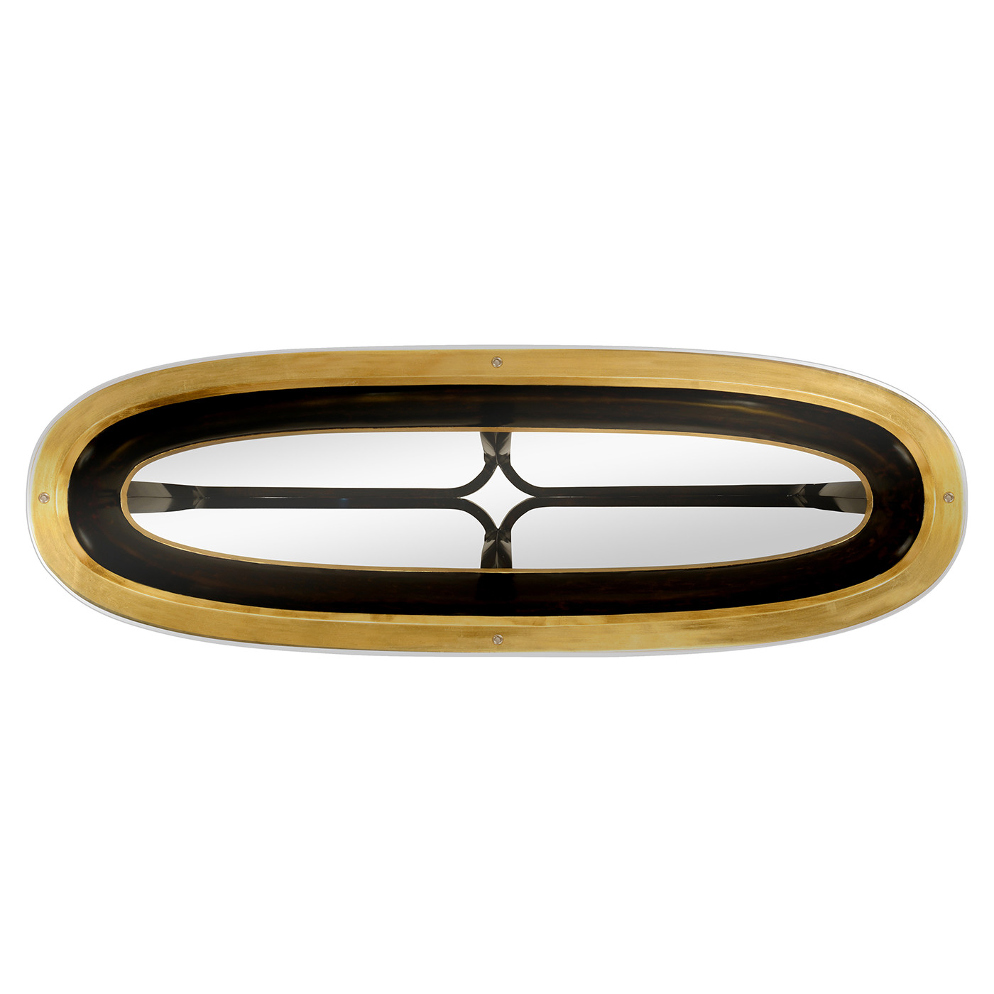 Stepped Gilded Oval Console