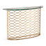 Interlaced Gilded & Glass Demilune Console