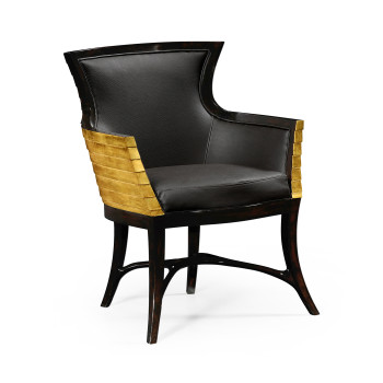 Stepped Gilded Tub Easy Chair