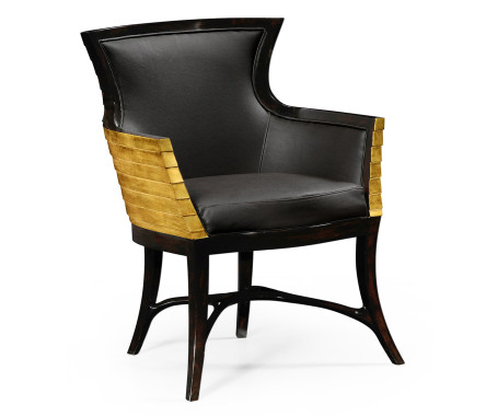 Stepped Gilded Tub Easy Chair