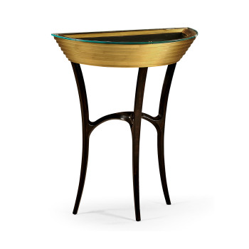 Stepped Gilded Demilune Console