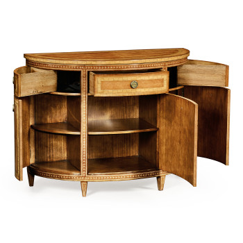 Satinwood demilune cabinet