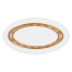 Interlaced gilded & glass oval coffee table