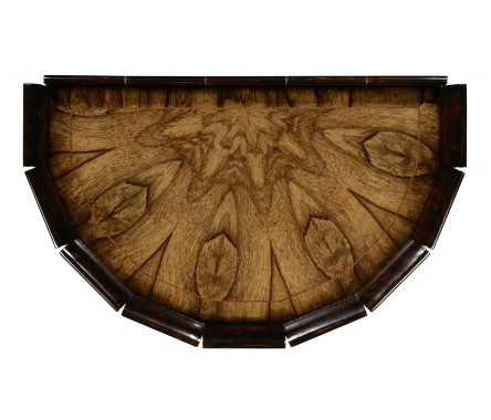 Moorish small demilune console (Ebonised)
