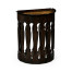 Moorish small demilune console (Ebonised)