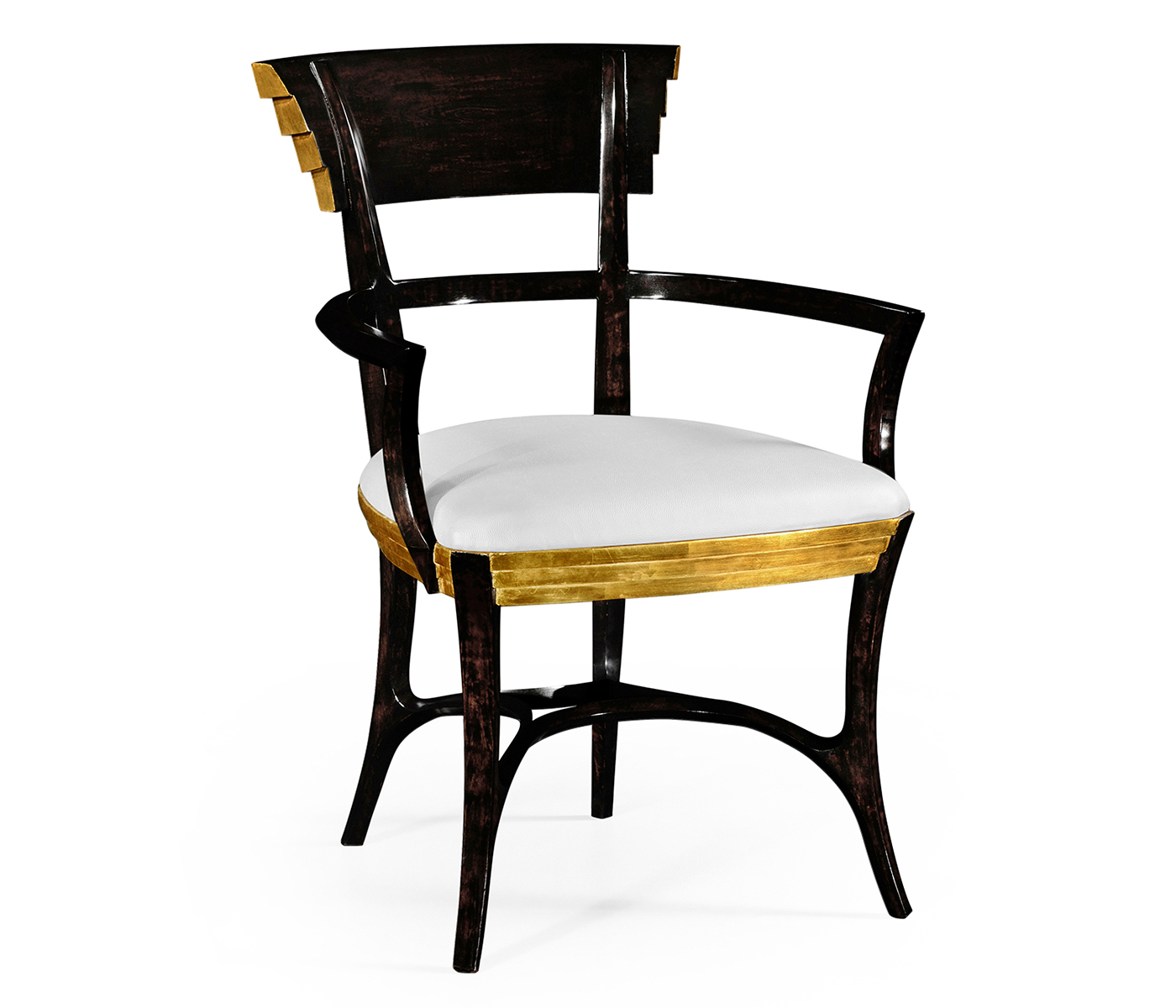 Stepped Gilded Dining Arm Chair