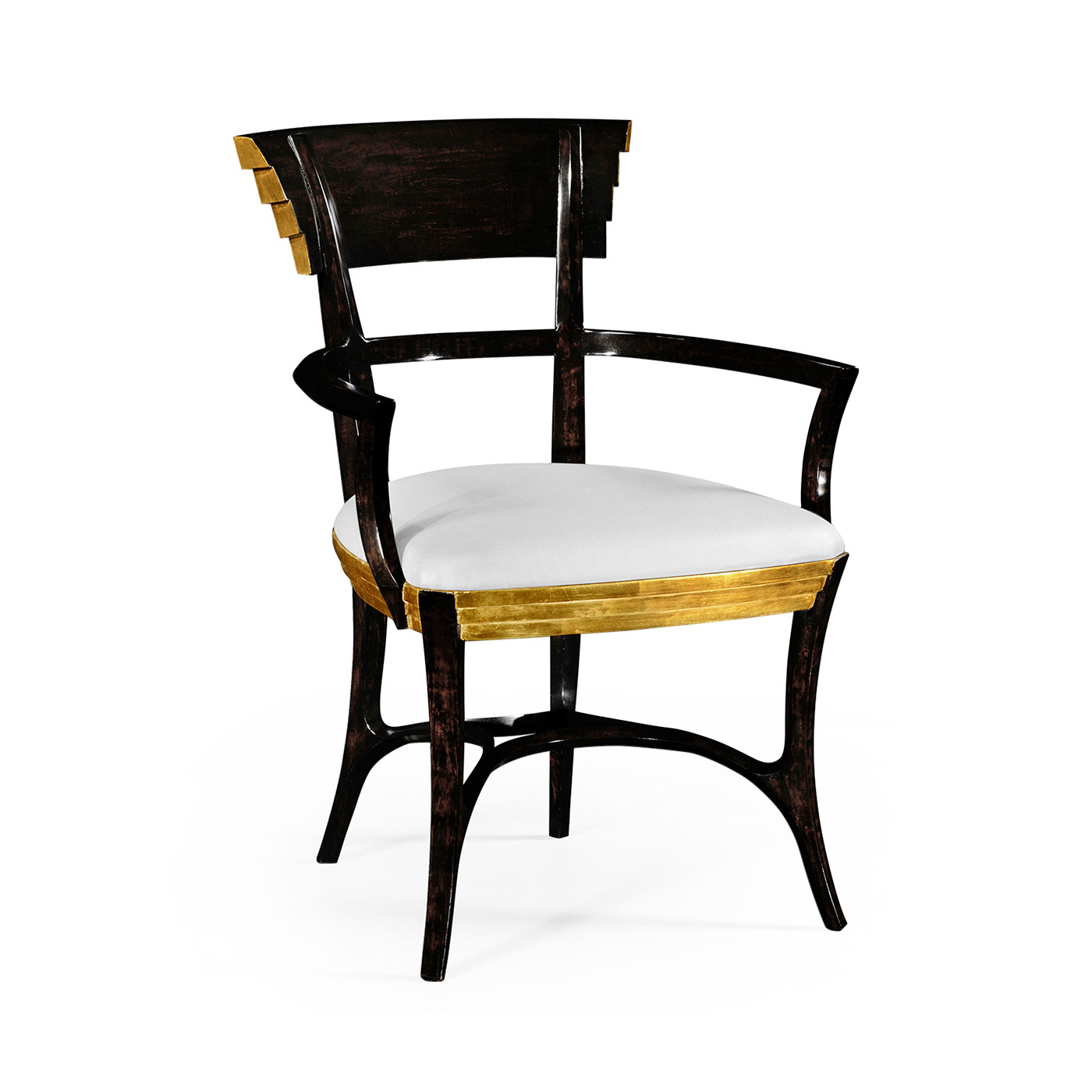 Stepped Gilded Dining Arm Chair