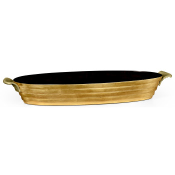 Stepped Gilded Oval Tray