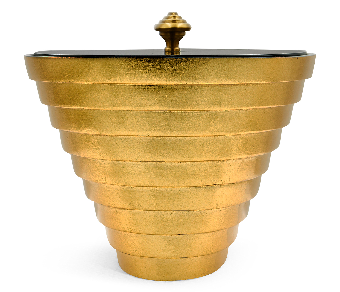 Stepped Gilded Oval Box