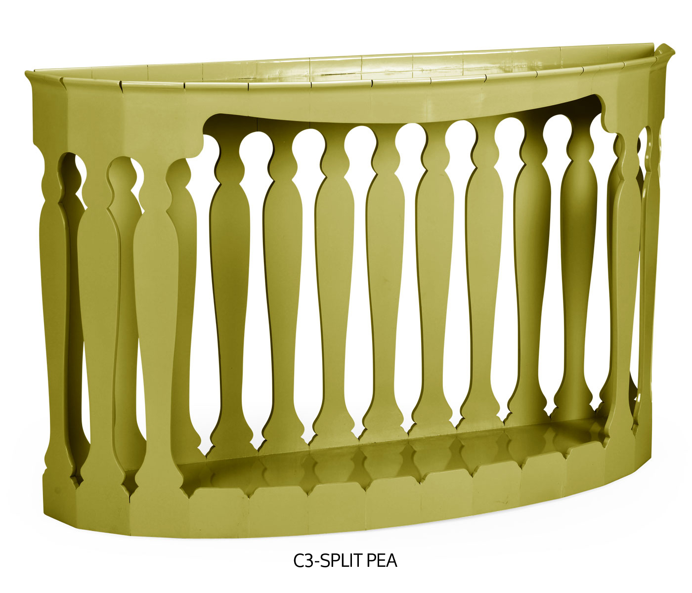 Moorish demilune console (no painting)