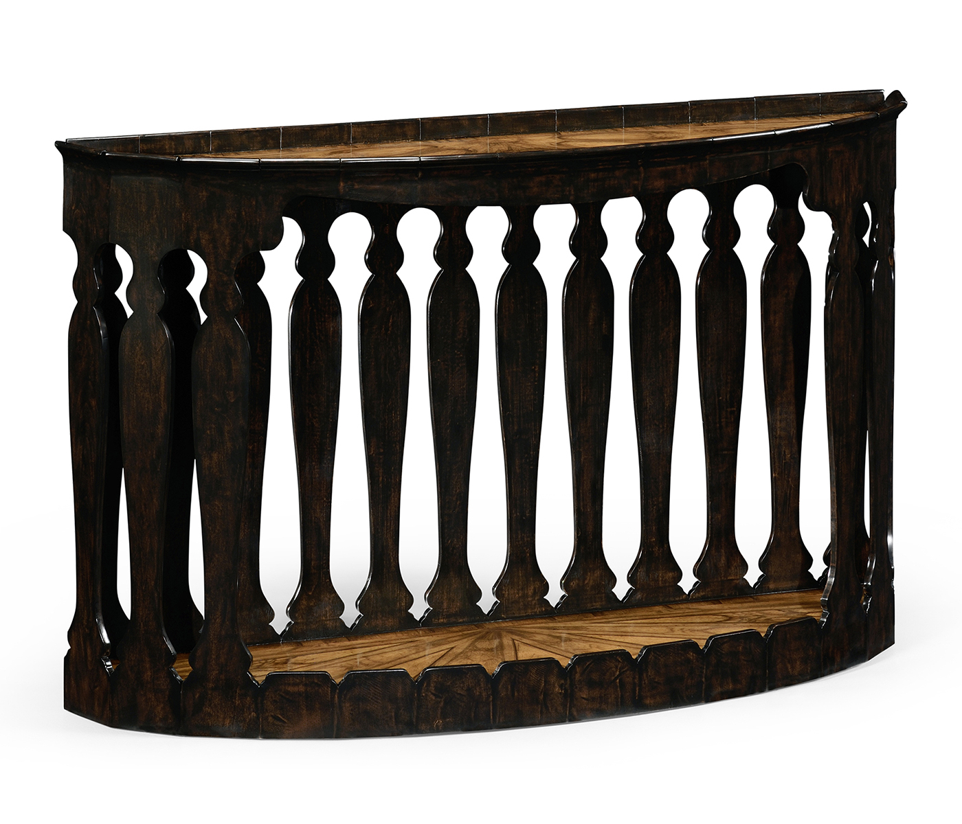 Moorish demilune console (Ebonised)