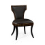 Full Back Art Deco Macassar Ebony Dining Side Chair