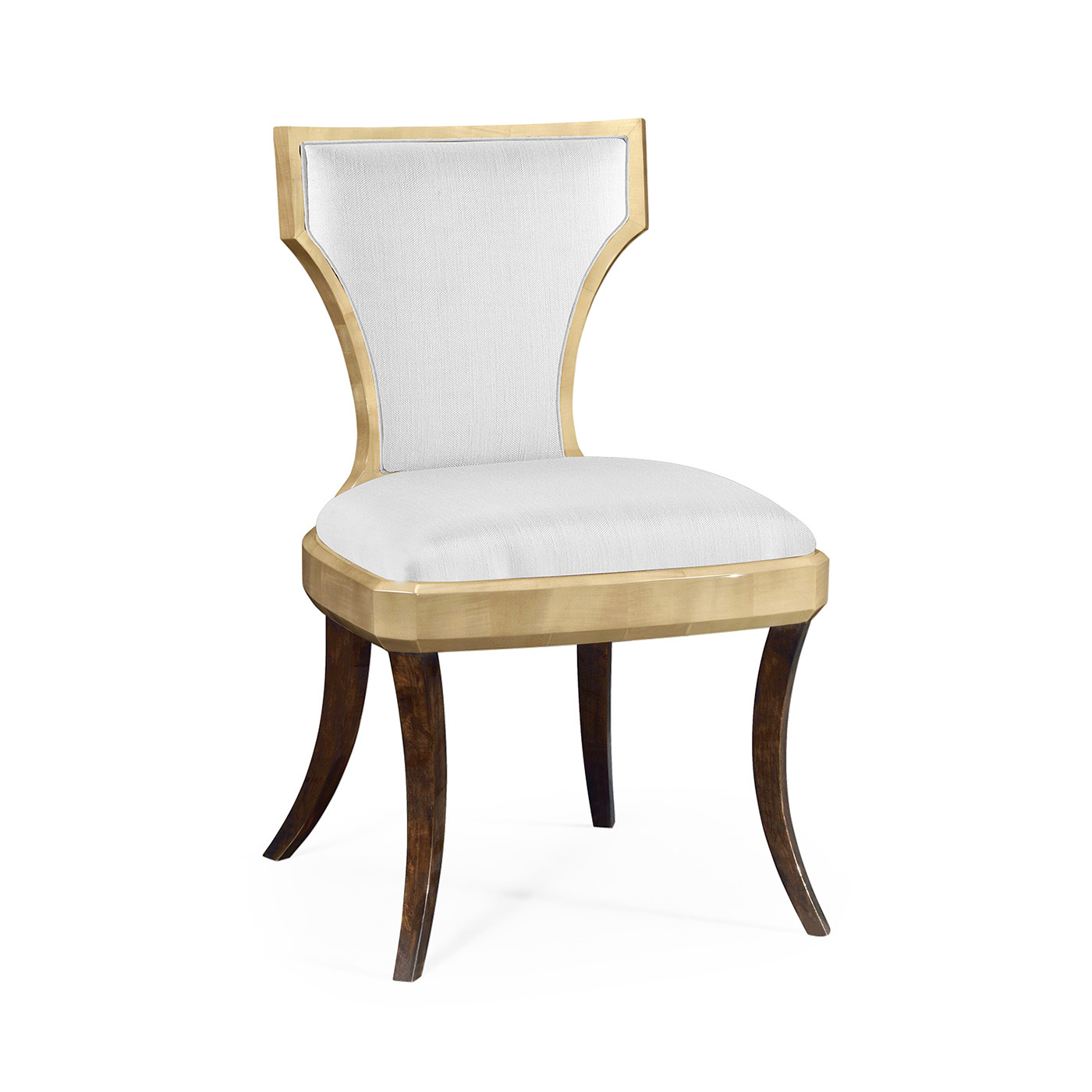 Full Back Art Deco Champagne Dining Side Chair