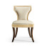 Full Back Art Deco Champagne Dining Side Chair