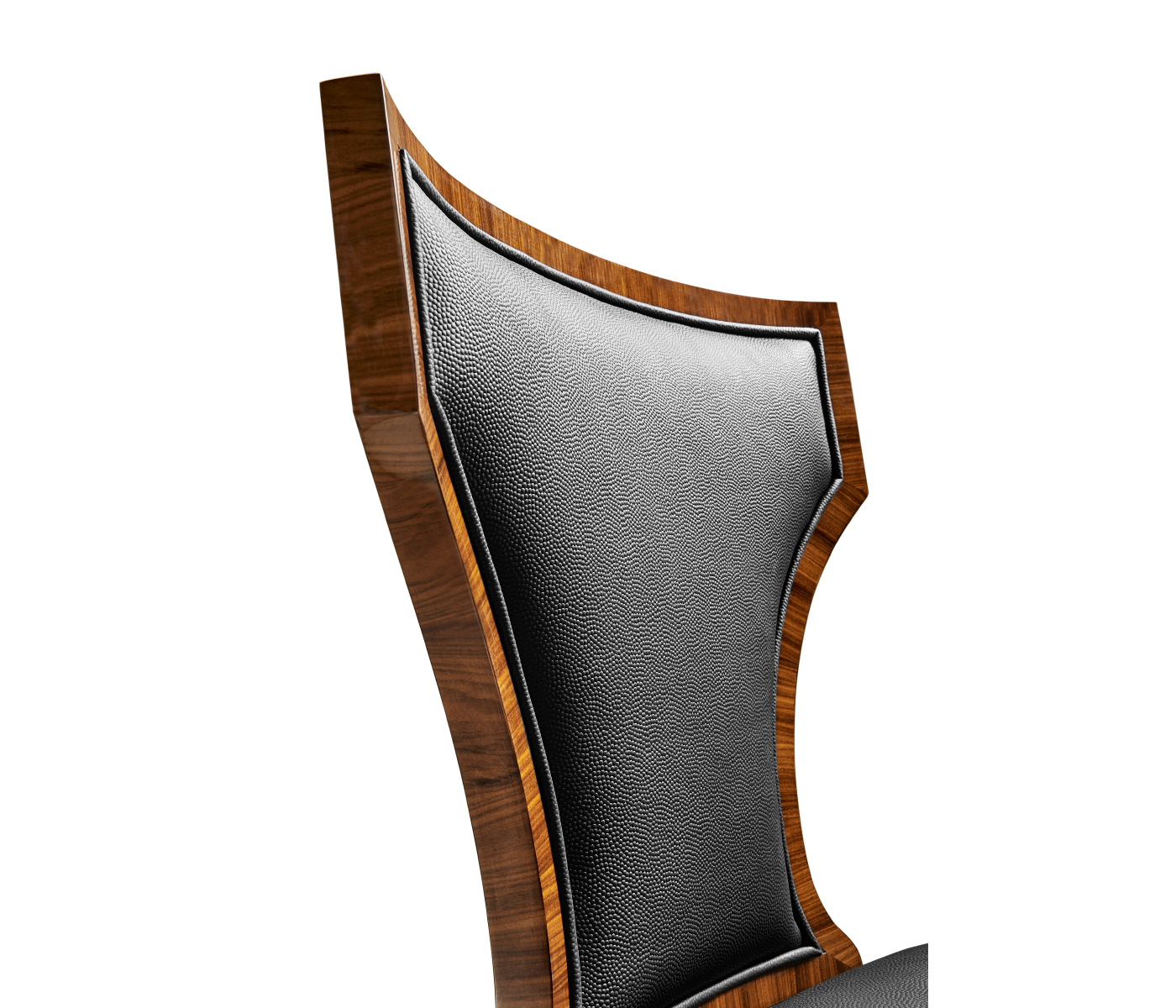 Full Back Art Deco High Lustre Santos Dining Side Chair