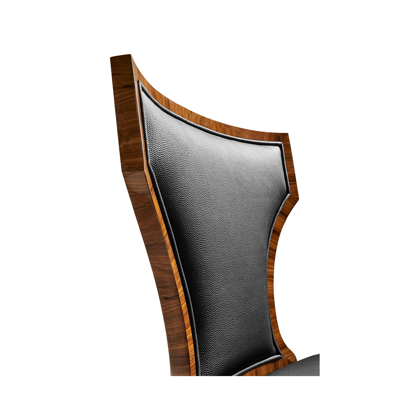 Full Back Art Deco High Lustre Santos Dining Side Chair