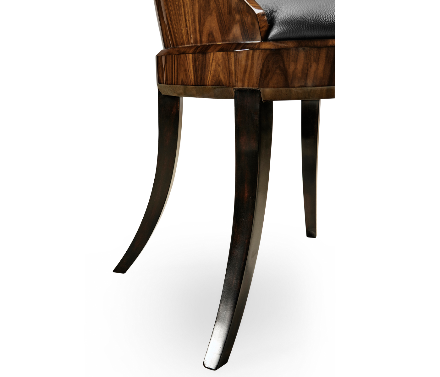 Full Back Art Deco High Lustre Santos Dining Side Chair
