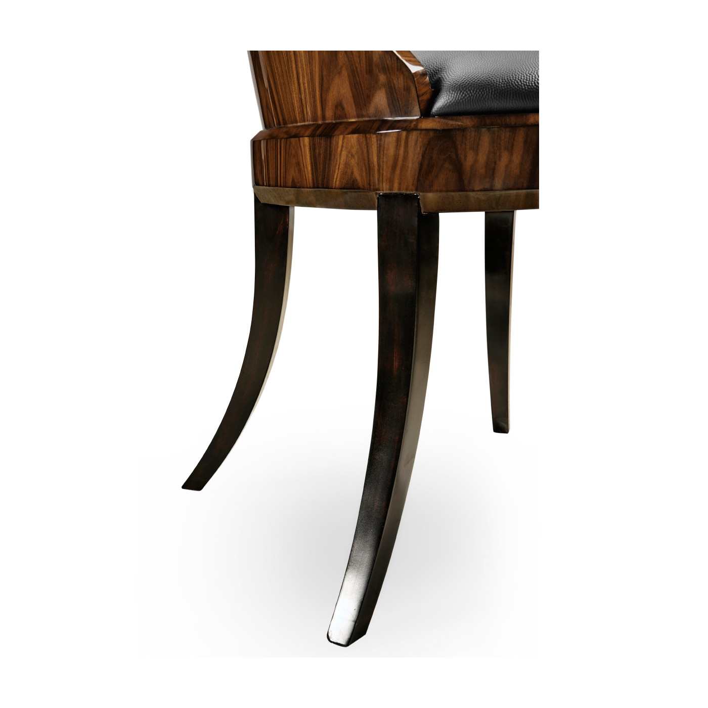 Full Back Art Deco High Lustre Santos Dining Side Chair