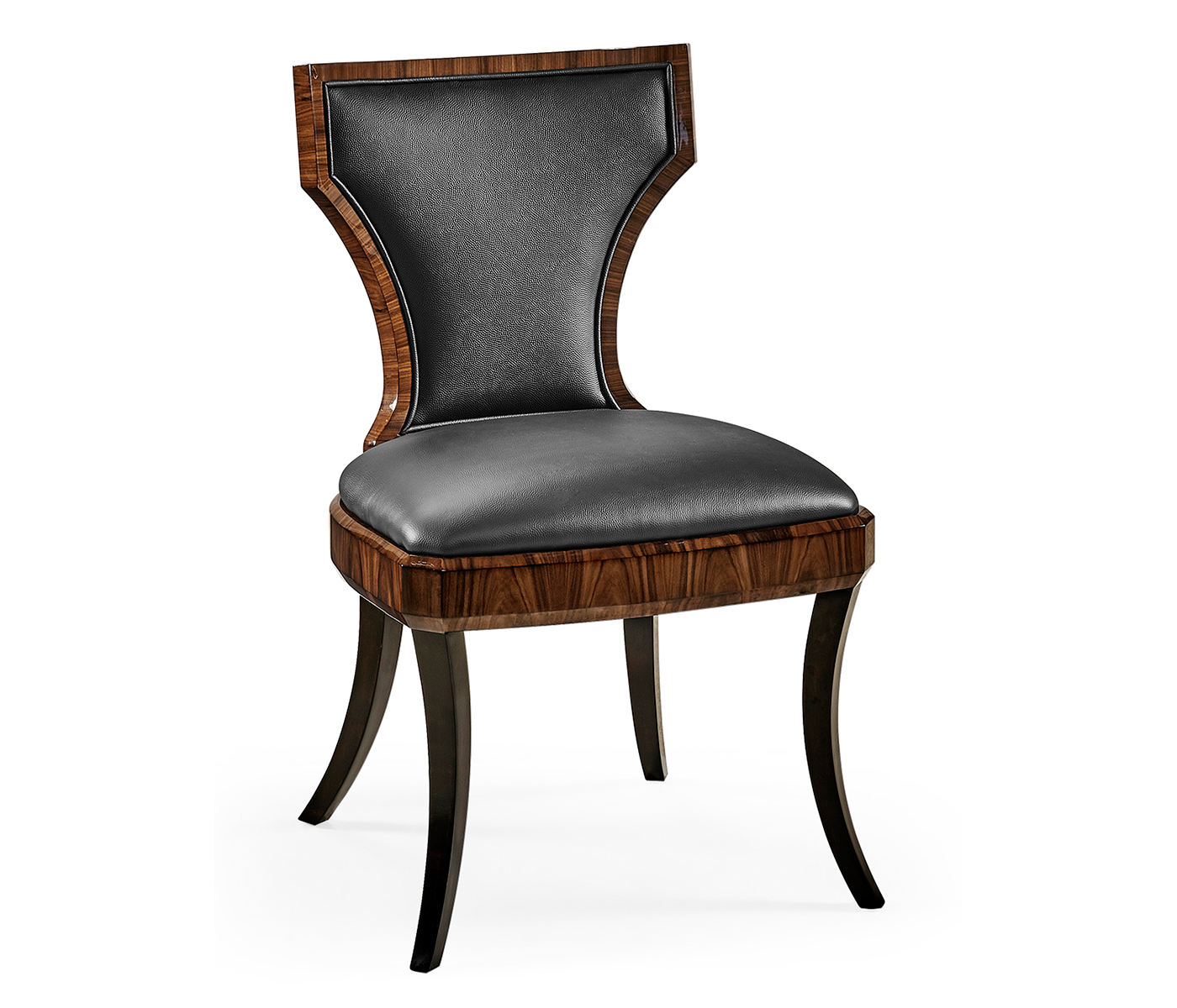 Full Back Art Deco High Lustre Santos Dining Side Chair