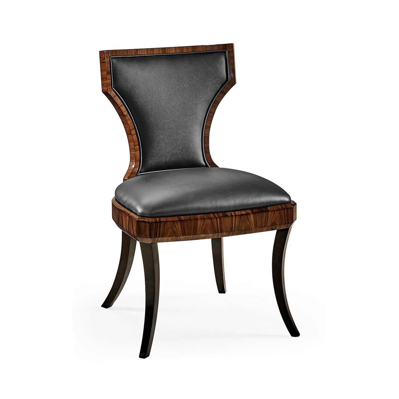 Full Back Art Deco High Lustre Santos Dining Side Chair