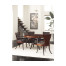 Full Back Art Deco Satin Santos Dining Side Chair