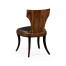Full Back Art Deco Satin Santos Dining Side Chair